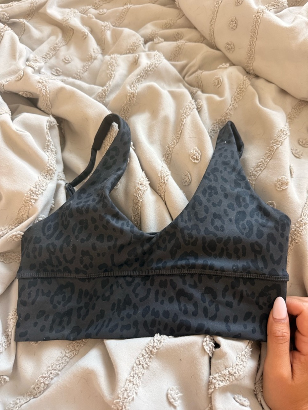Black Leopard Print sports bra